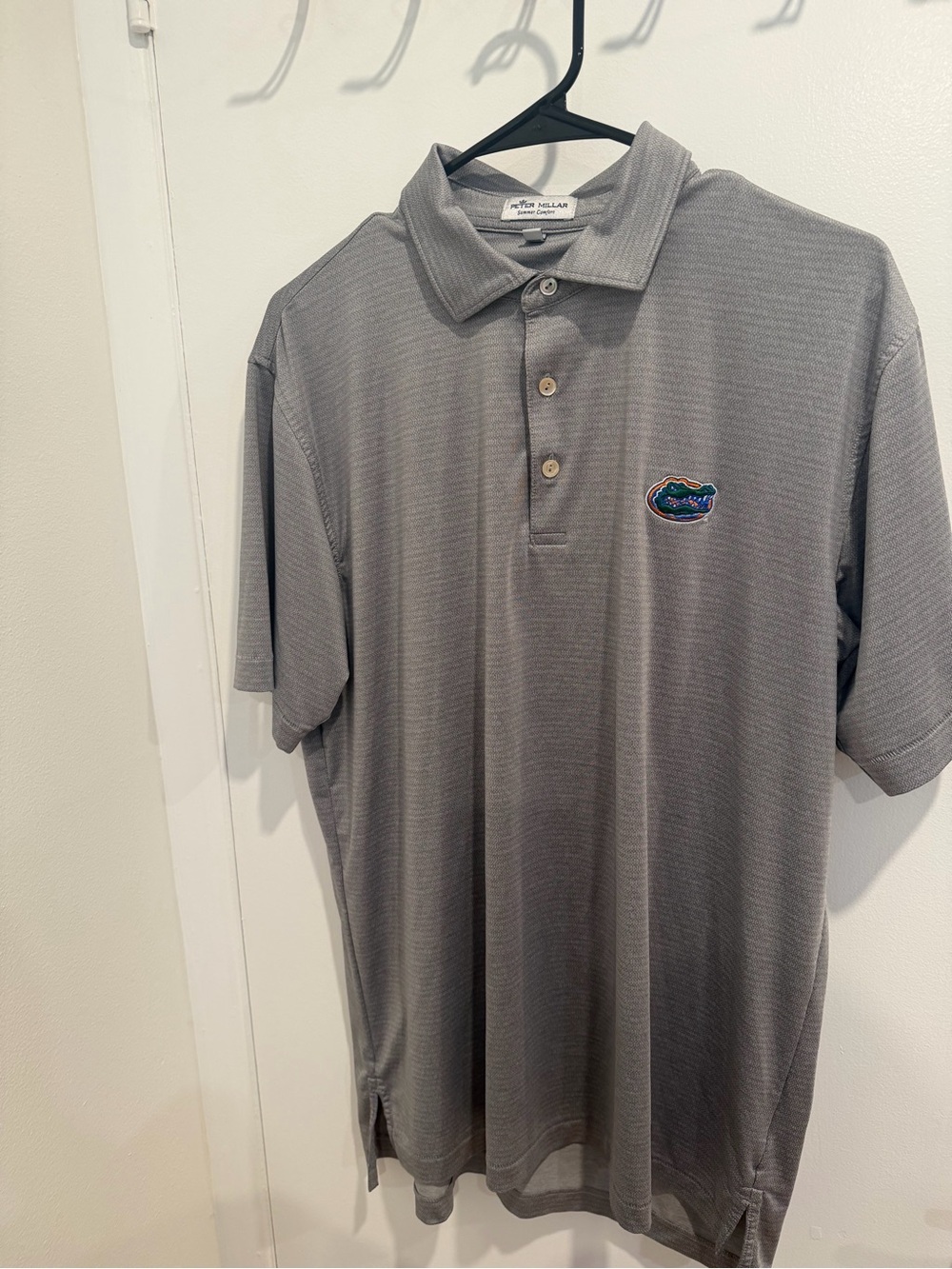 Peter Millar Gray Polo Shirt with Embroidered University of Florida Gators Logo